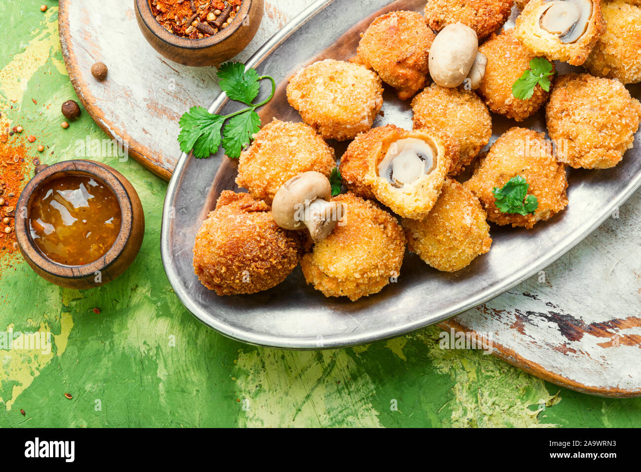 Deep fried mushroom hires stock photography and images Alamy
