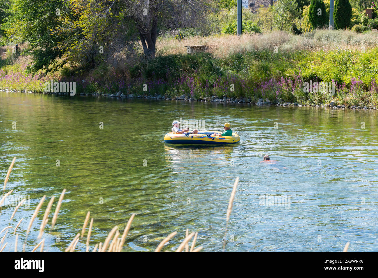 Man floating in an inner tube hires stock photography and images Alamy