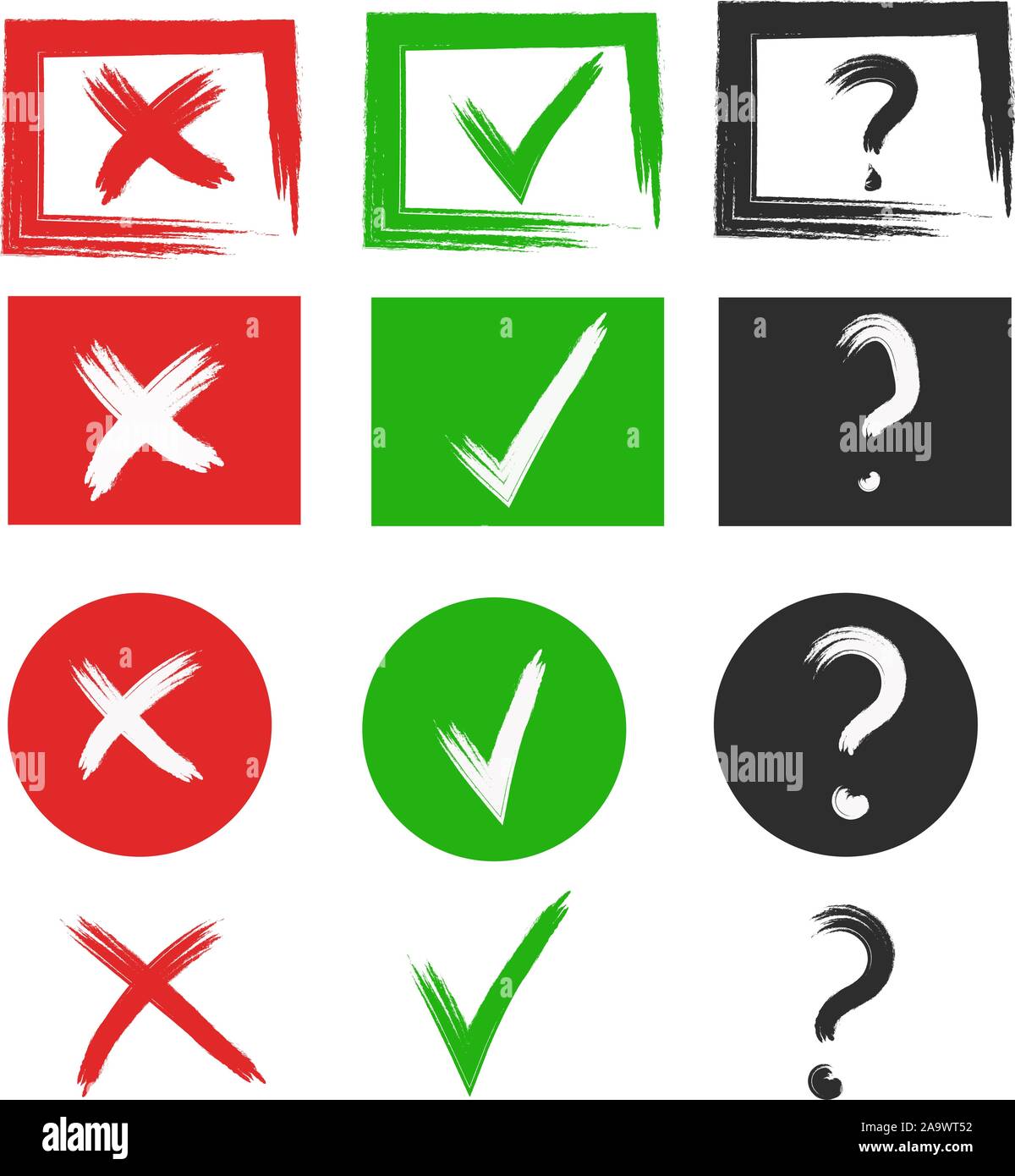 Hand drawn checklist marks icon. Vector illustrator EPS 10 Stock Vector