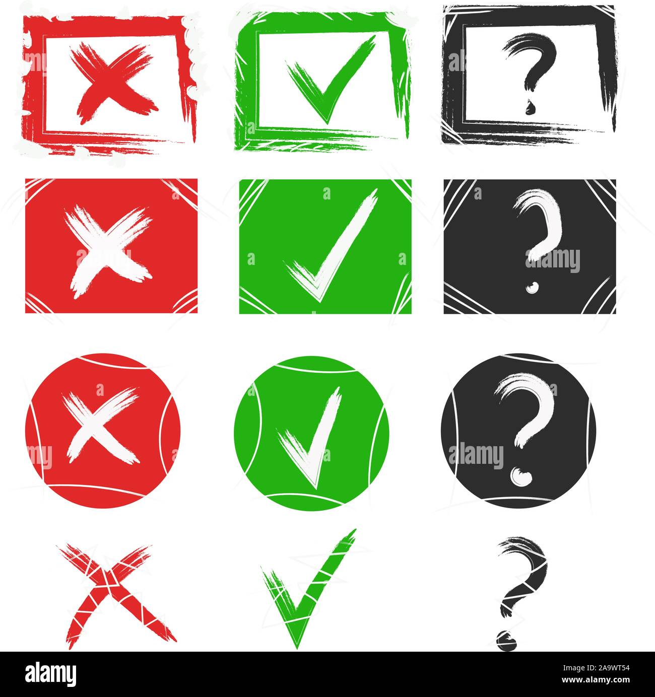 Hand drawn checklist marks icon. Vector illustrator EPS 10 Stock Vector