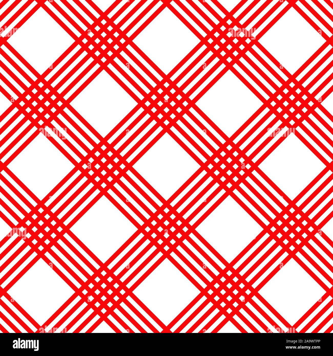 Red check seamless pattern. Texture for plaid, tablecloths, clothes, shirts, dresses, paper, bedding, blankets, quilts and other textile products. Vec Stock Vector