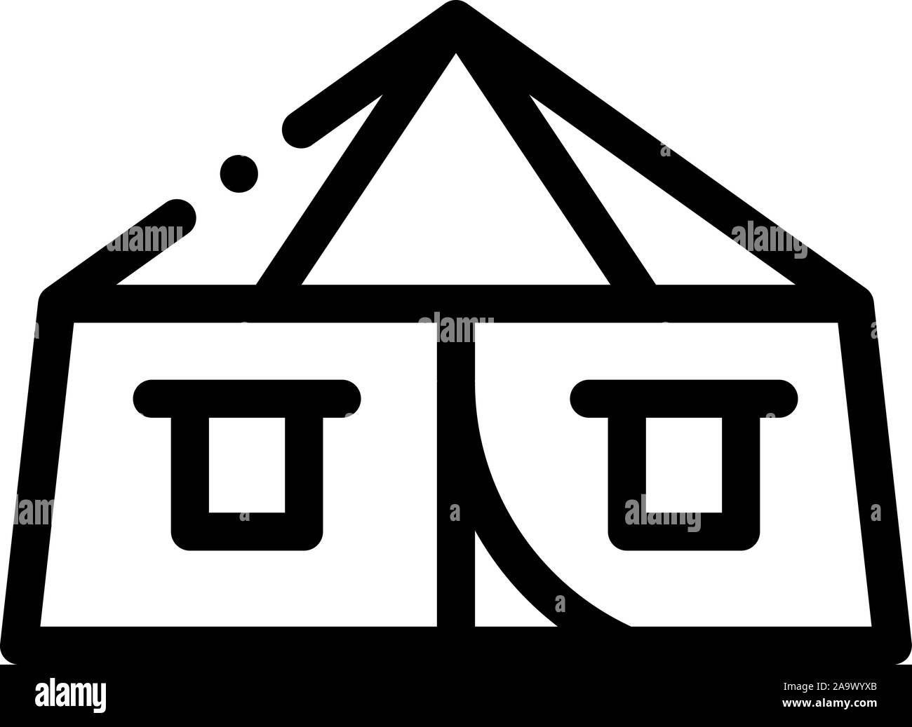 Tourist Tent Icon Vector Outline Illustration Stock Vector Image & Art ...