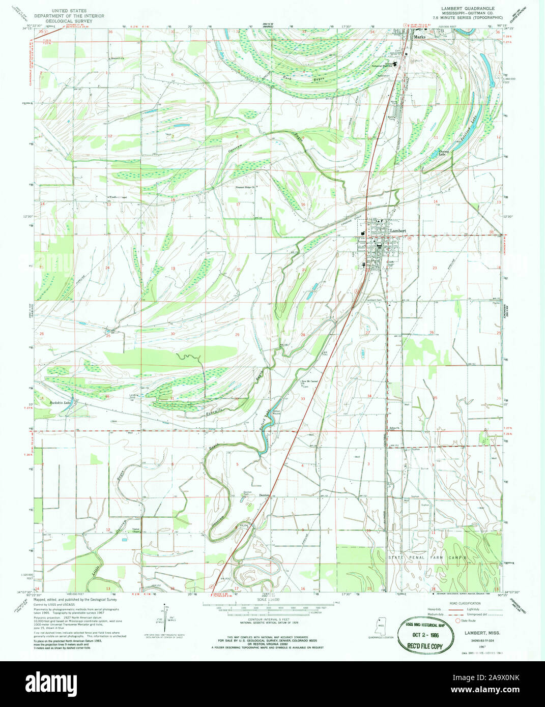Map of lambert mississippi hires stock photography and images Alamy
