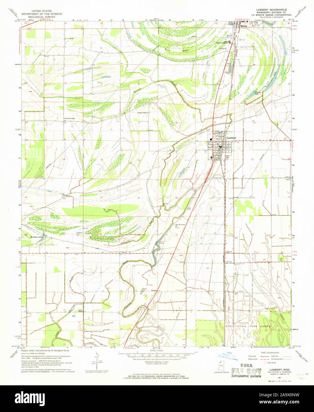 Map of lambert mississippi hires stock photography and images Alamy