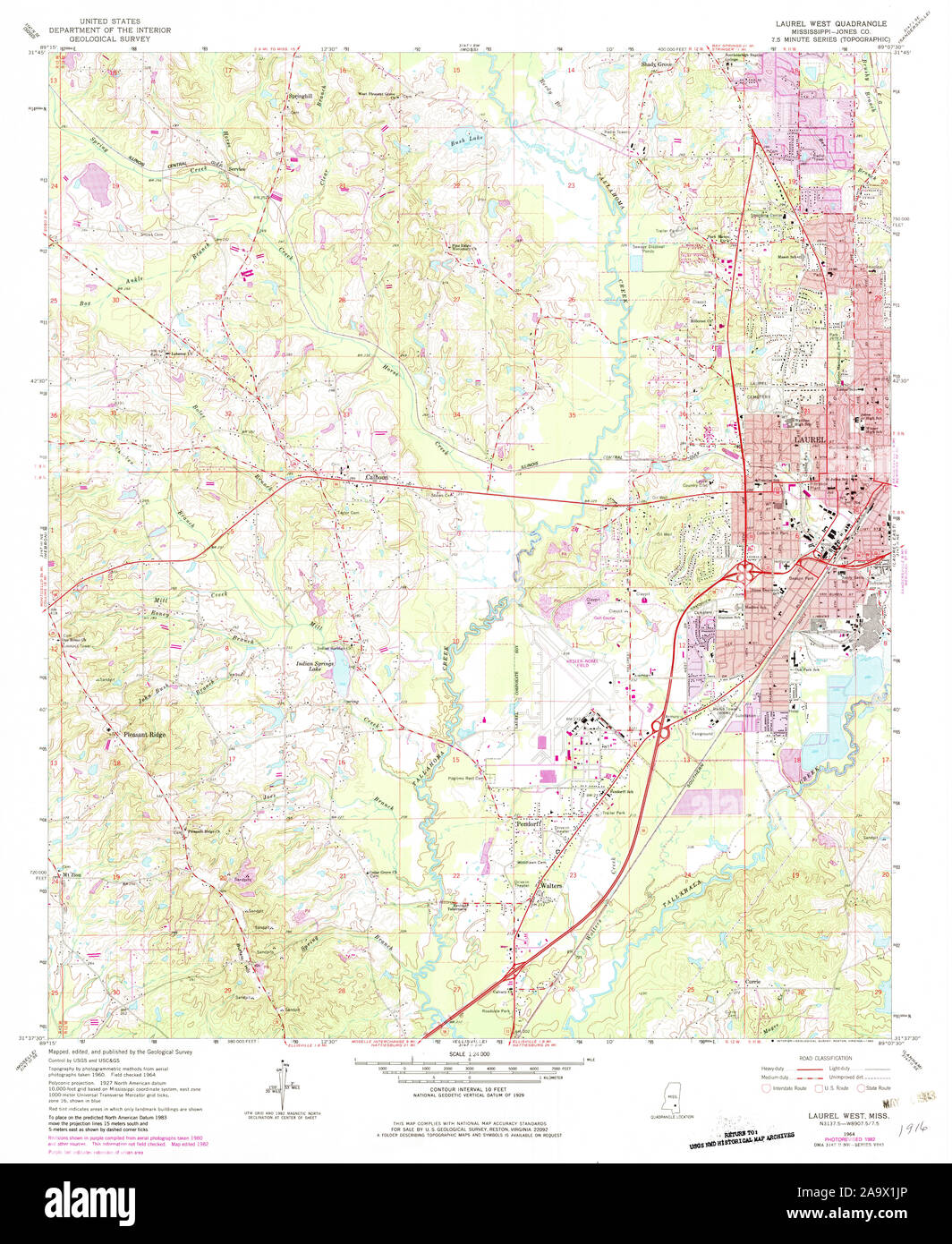 Map of laurel mississippi hires stock photography and images Alamy