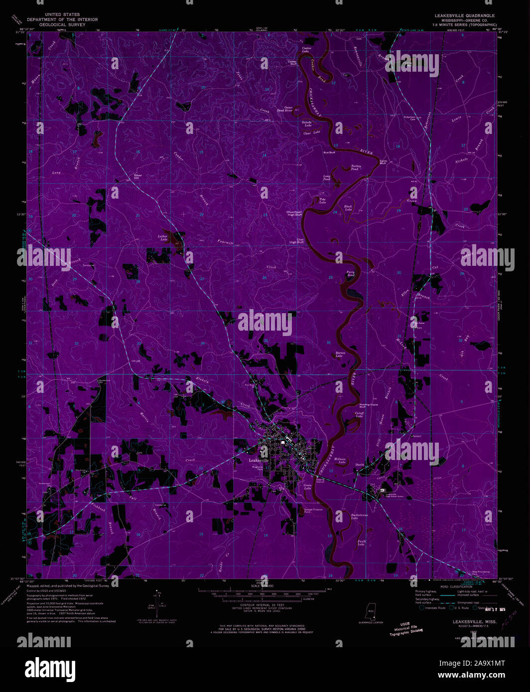 Leakesville mississippi map hires stock photography and images Alamy