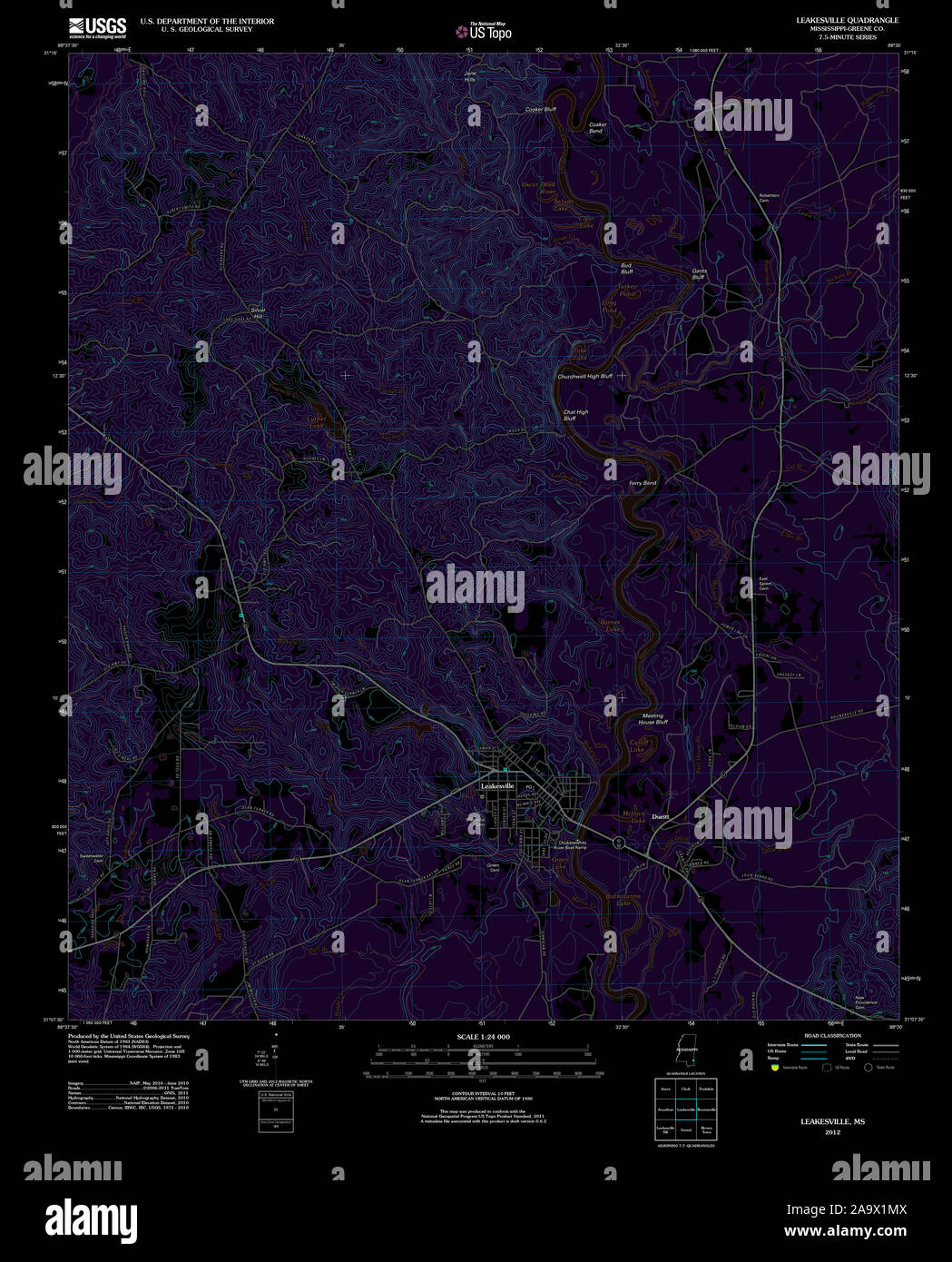 Map of leakesville hires stock photography and images Alamy