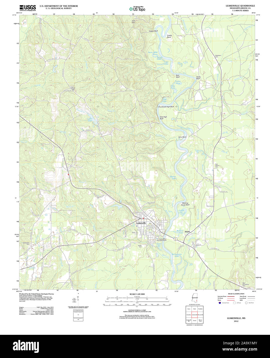 Map of leakesville hires stock photography and images Alamy