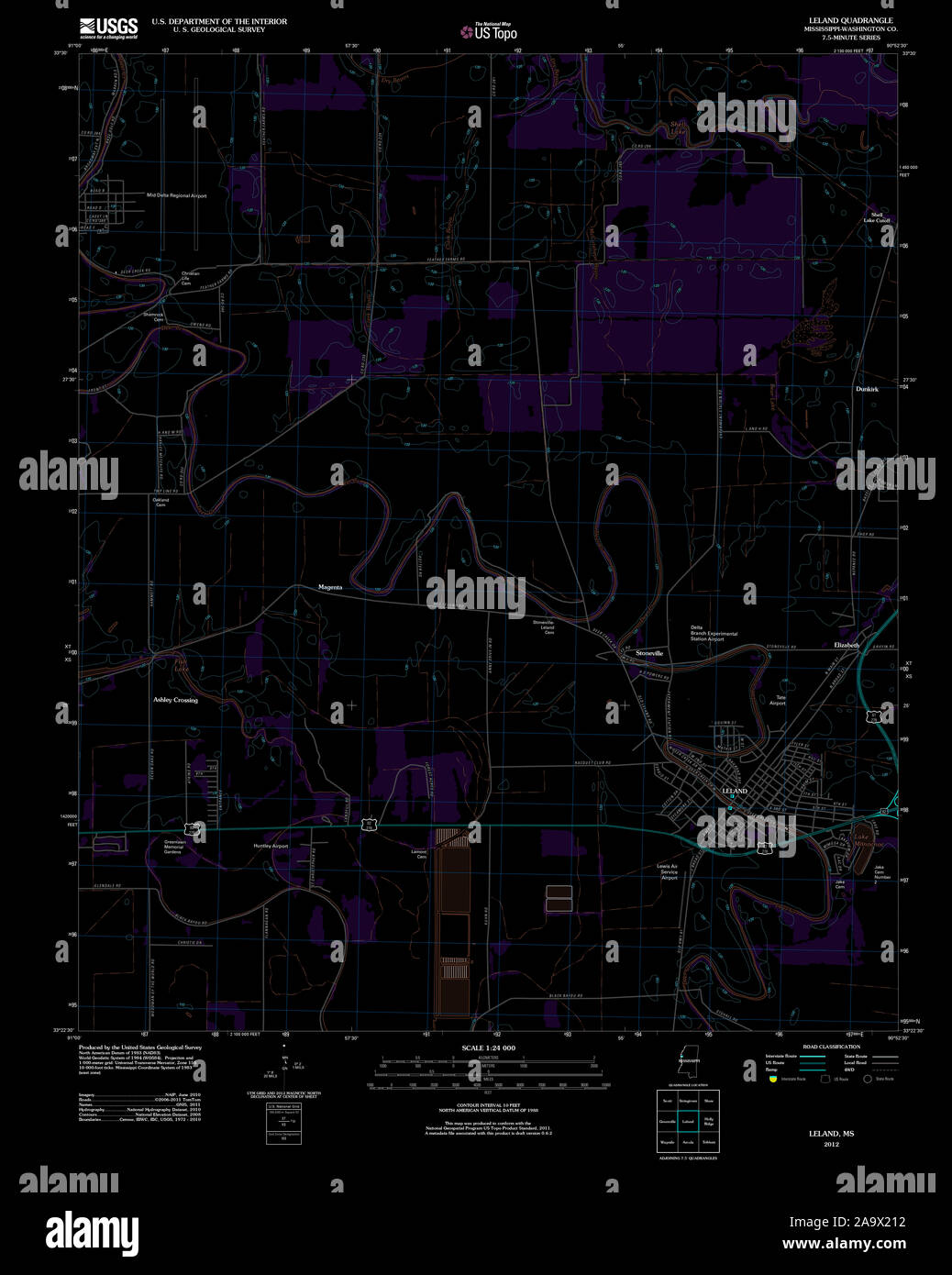 Leland mississippi map hires stock photography and images Alamy