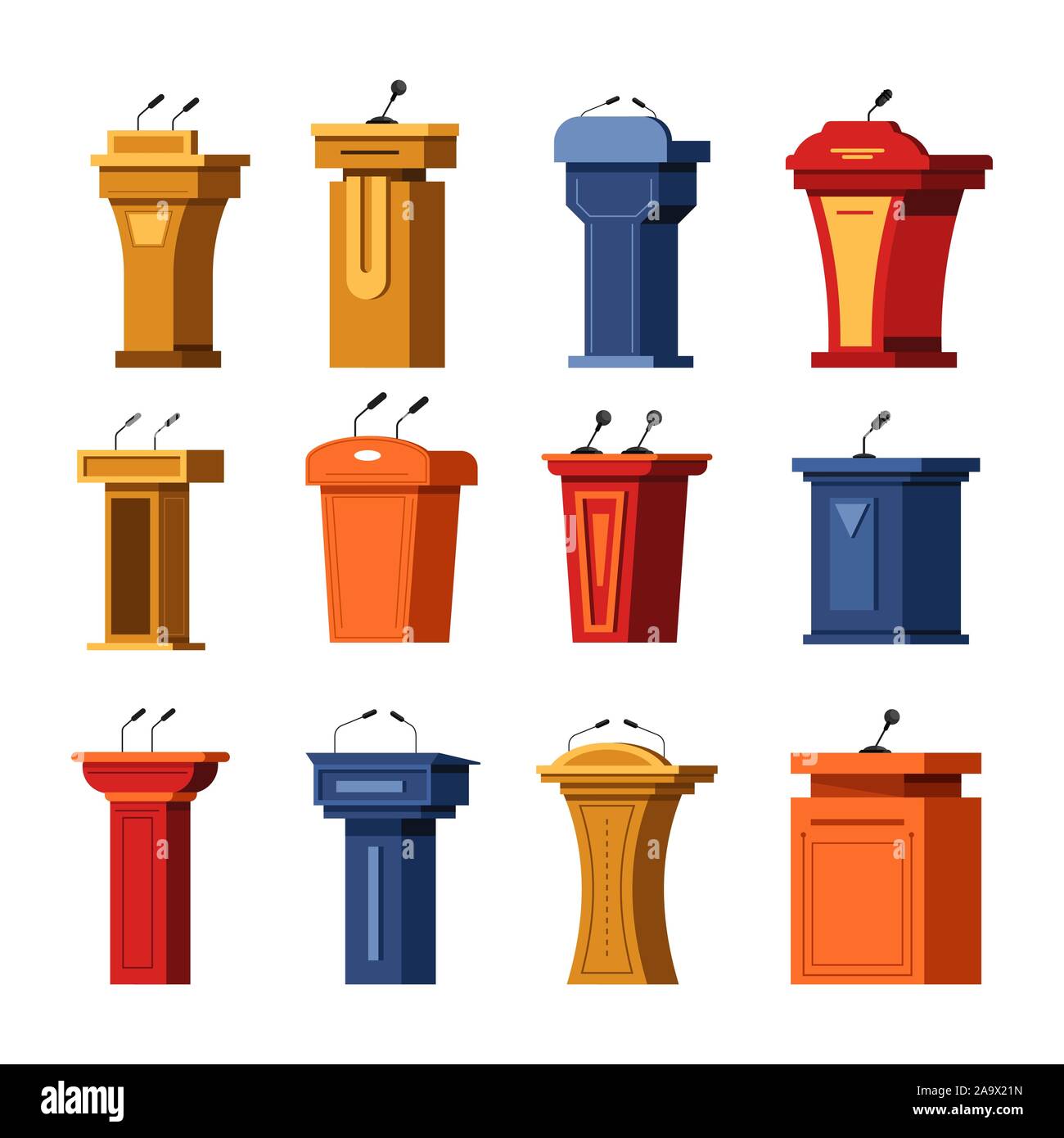 Empty podium auditorium Cut Out Stock Images & Pictures Alamy