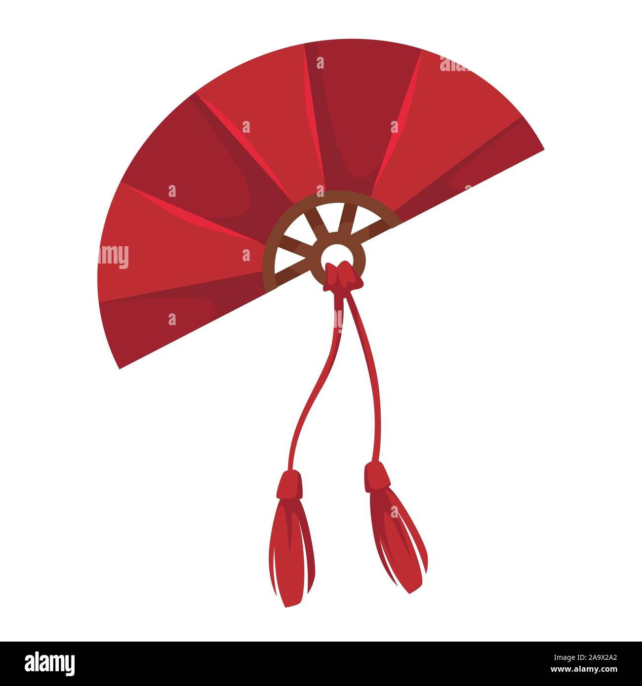 Chinese fan with tassels isolated icon, geisha accessory Stock Vector Image  \u0026 Art - Alamy, image size:1300x1390