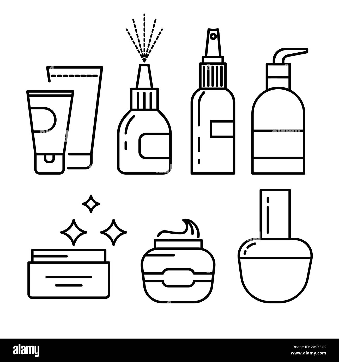 Blank makeup containers Stock Vector Images - Alamy