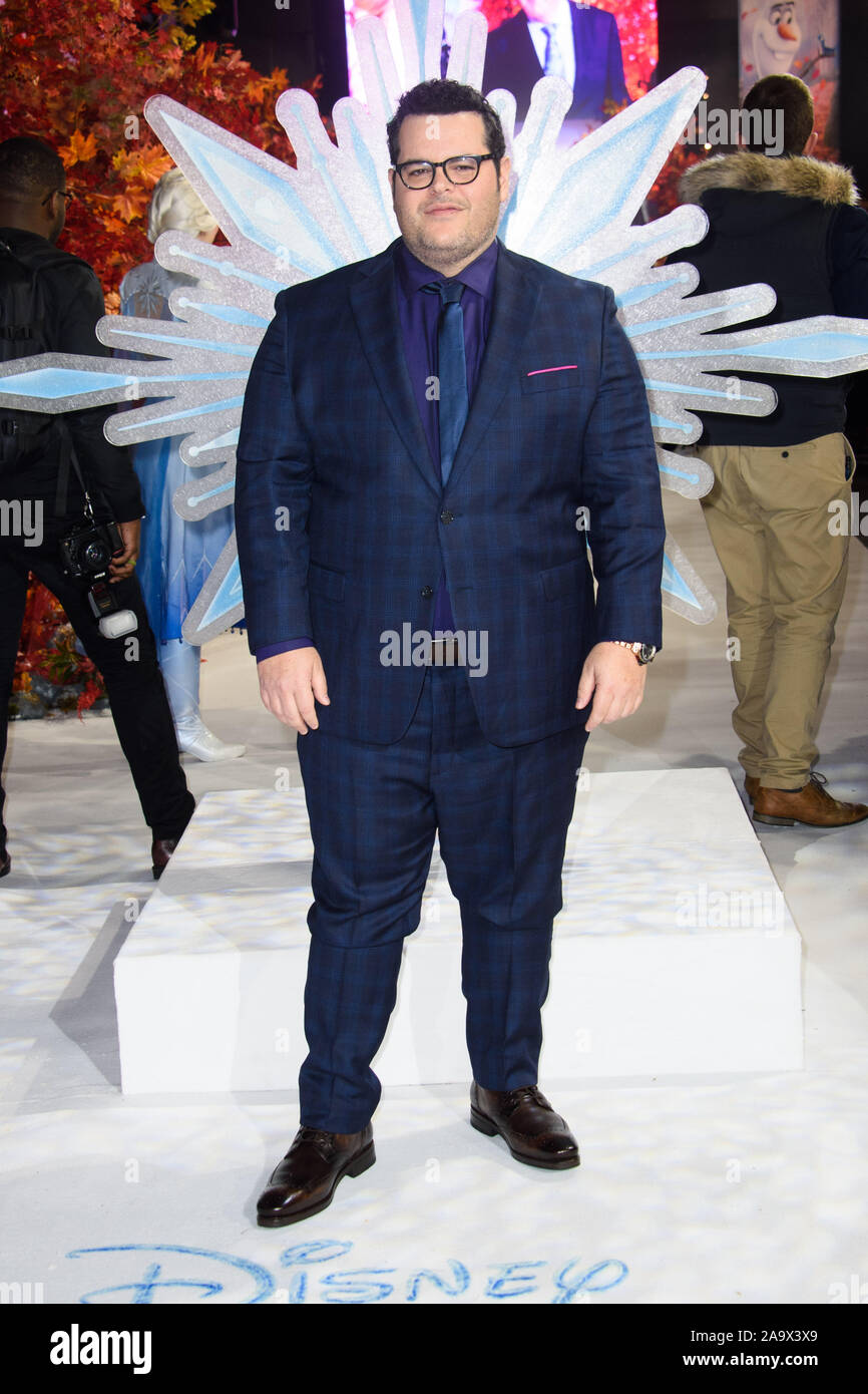 Josh Gad attending the European premiere of Frozen 2 held at the BFI South Bank, London. Stock Photo