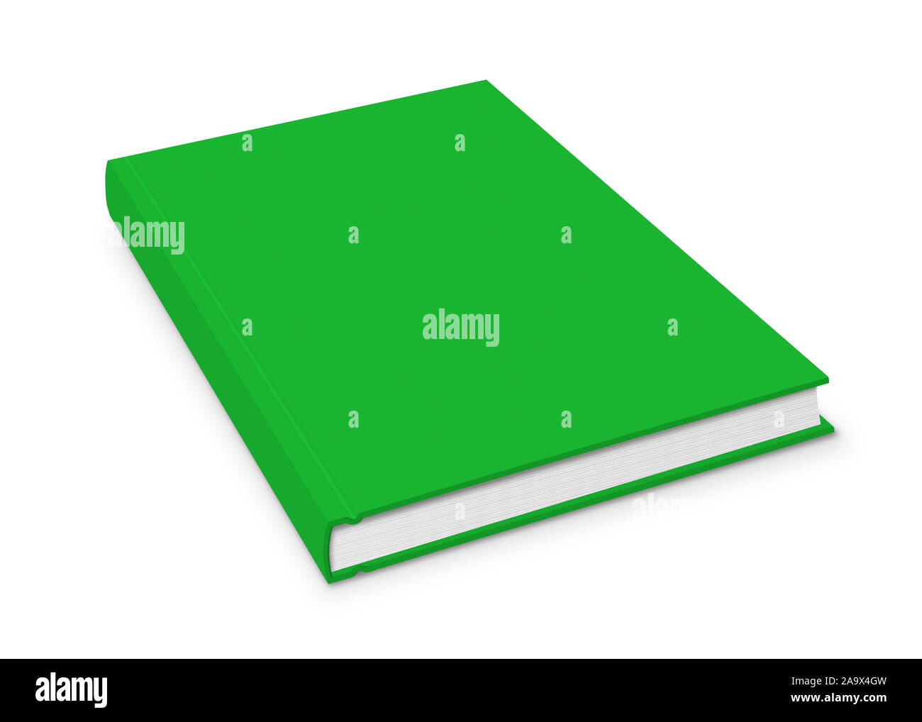 Blank hardcover book isolated on white background Stock Photo