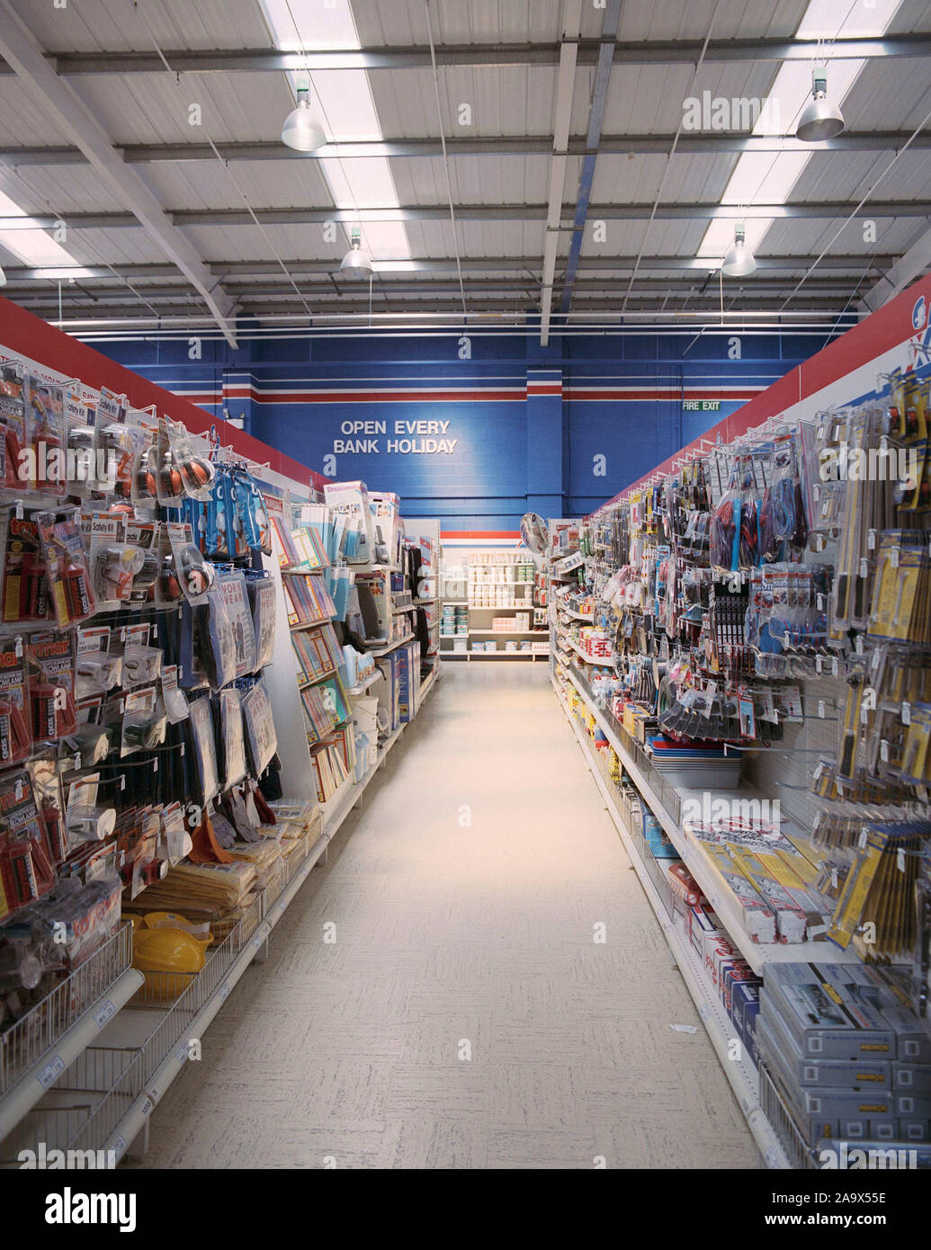 1990 Texas DIY store, retail park Farnham Surrey, South East England