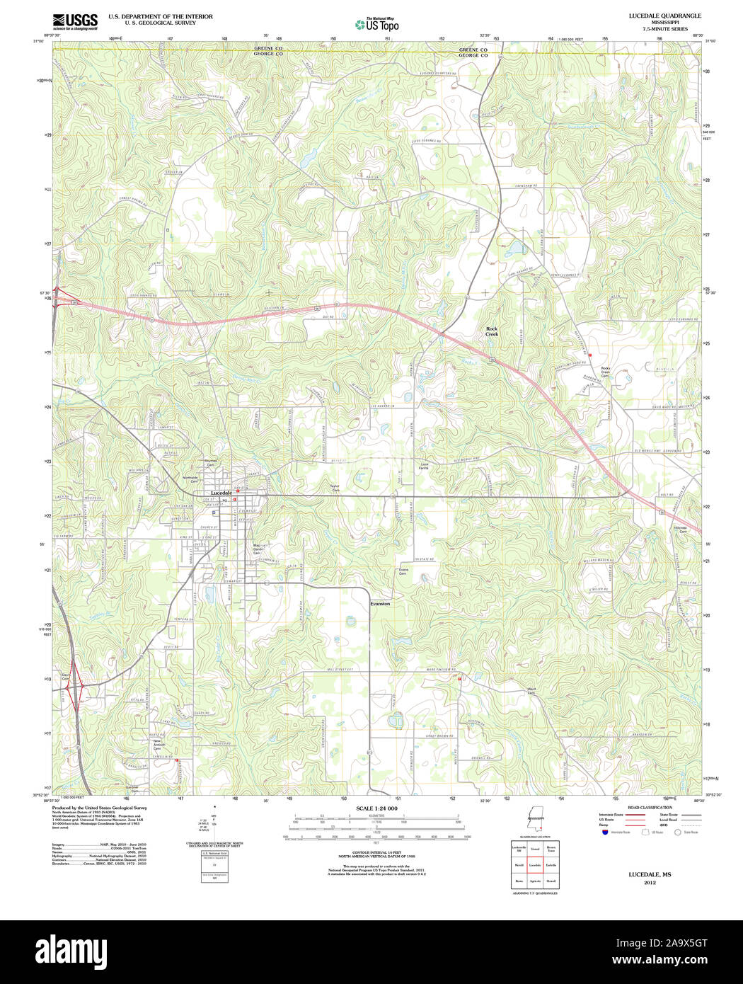 Map of lucedale Cut Out Stock Images & Pictures Alamy