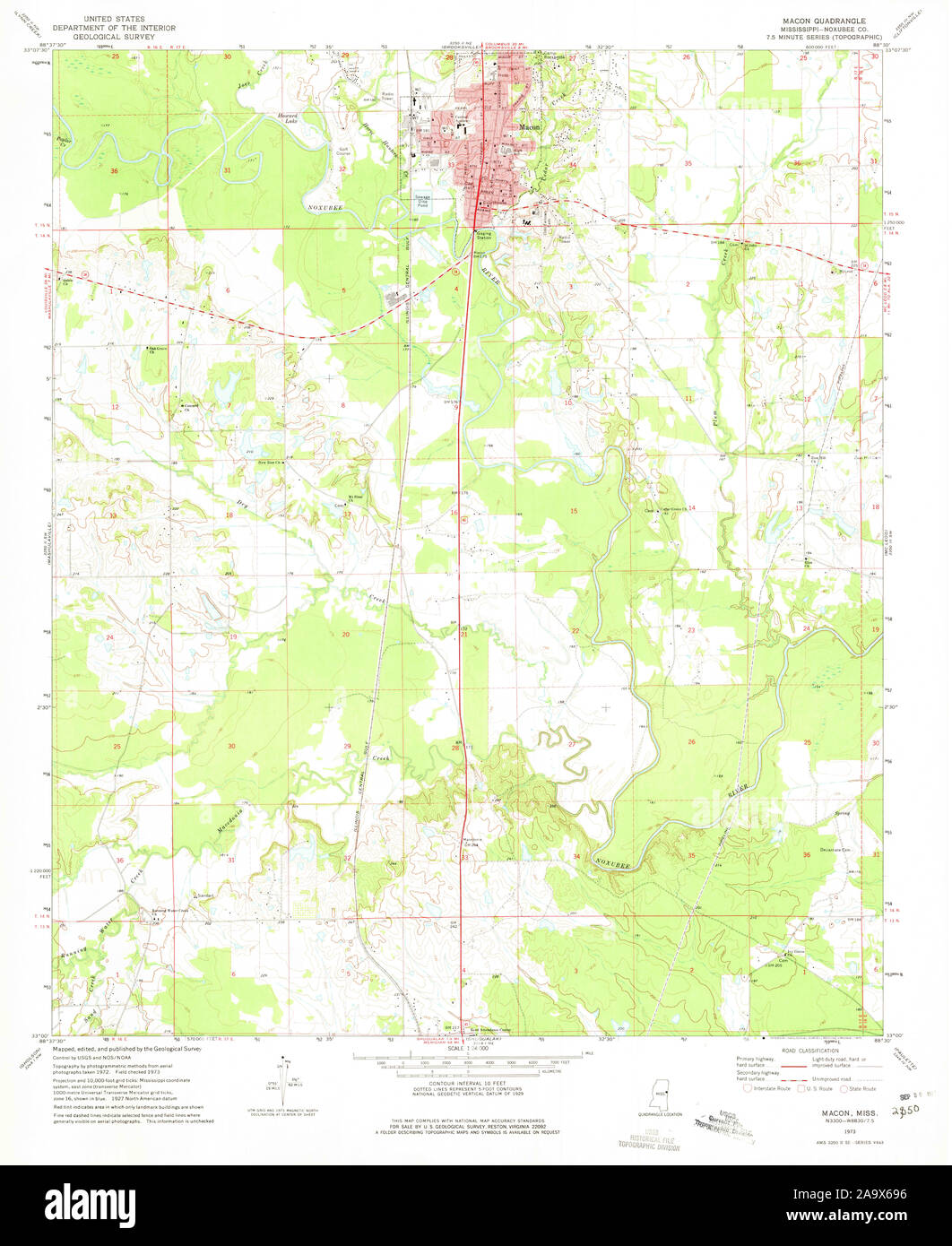 Map of macon mississippi Cut Out Stock Images & Pictures Alamy