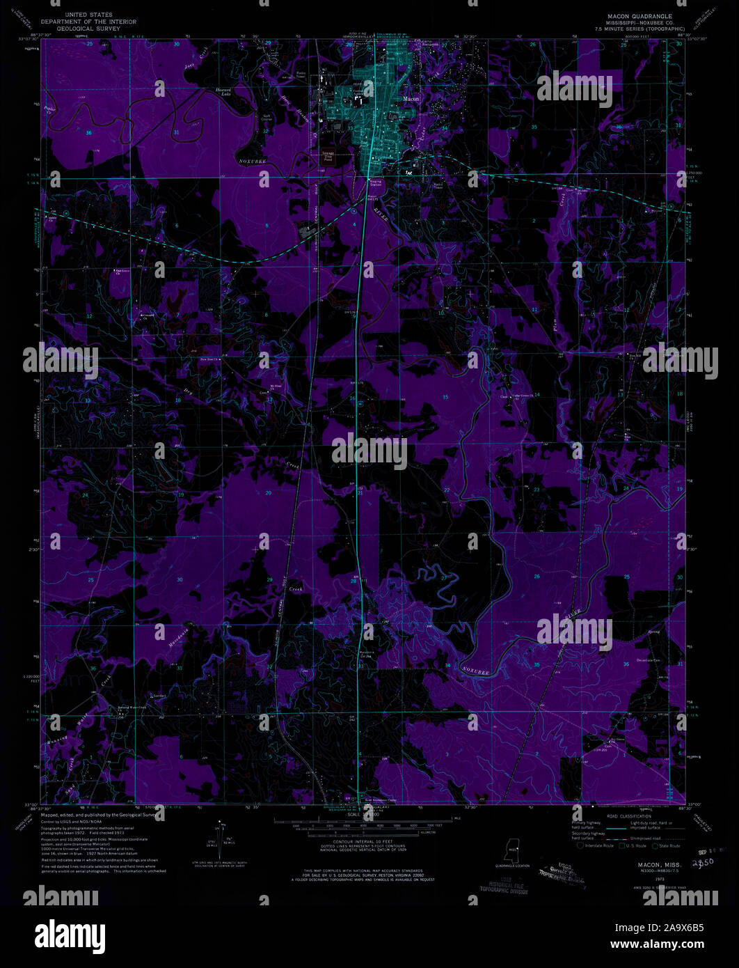 Macon mississippi map hi-res stock photography and images - Alamy
