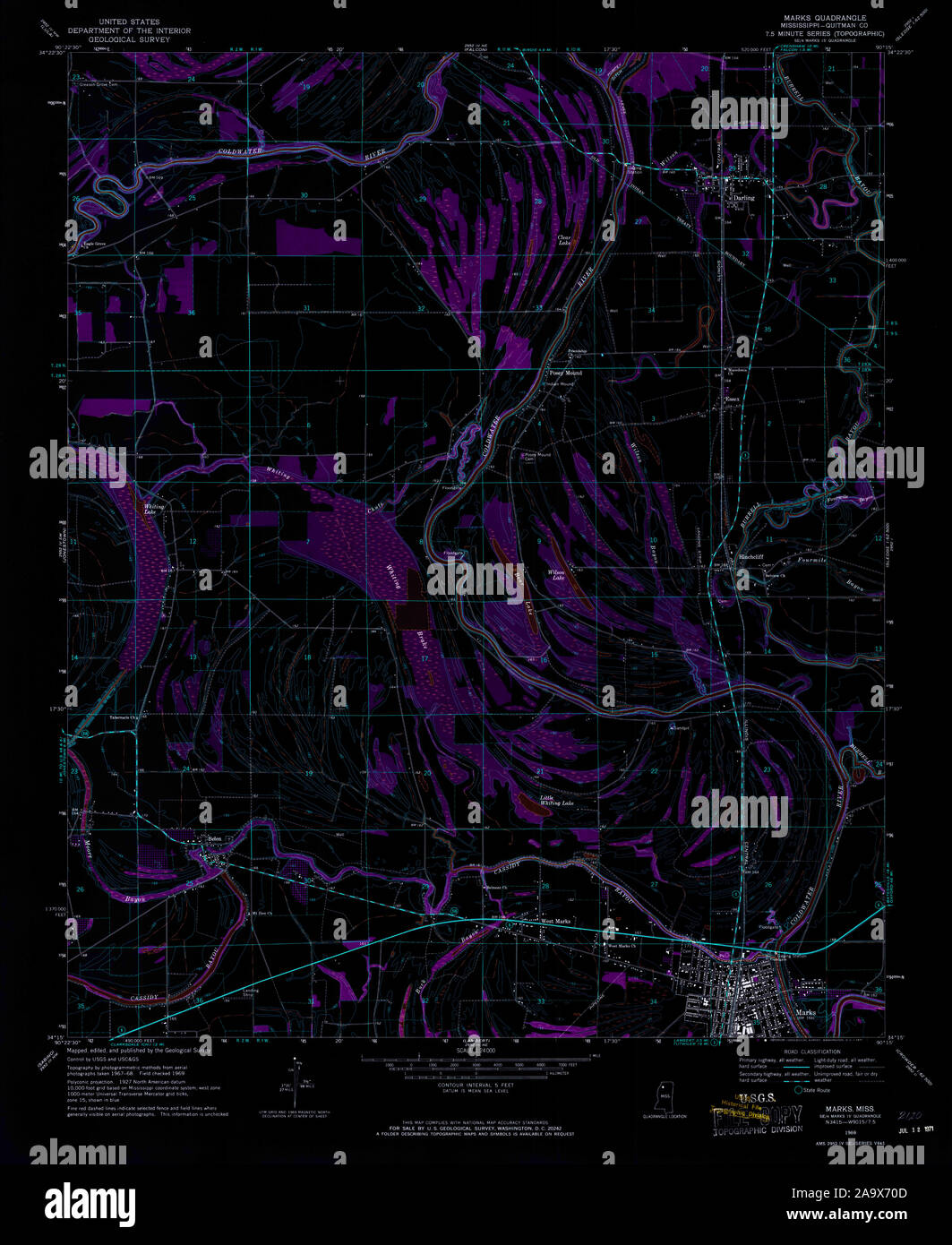 Map of marks mississippi hires stock photography and images Alamy