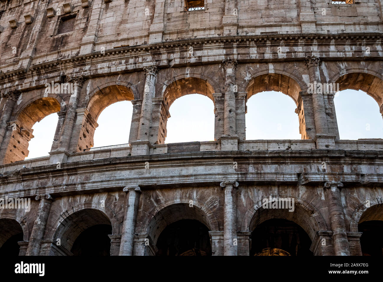 Collosal Rome view of Rome Colosseum in Rome , Italy . The Colosseum was built in the ...