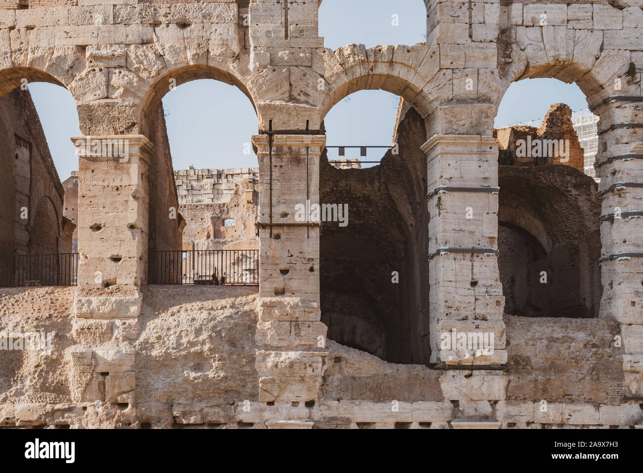 Collosal Rome view of Rome Colosseum in Rome , Italy . The Colosseum was built in the ...