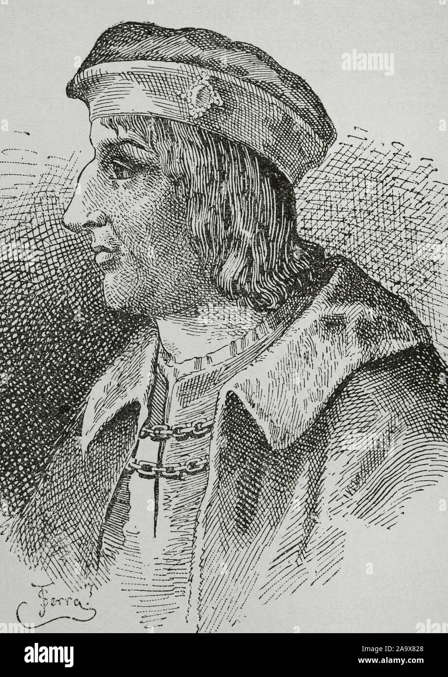 Gonzalo fernandez de cordoba y enrique de aguilar hires stock