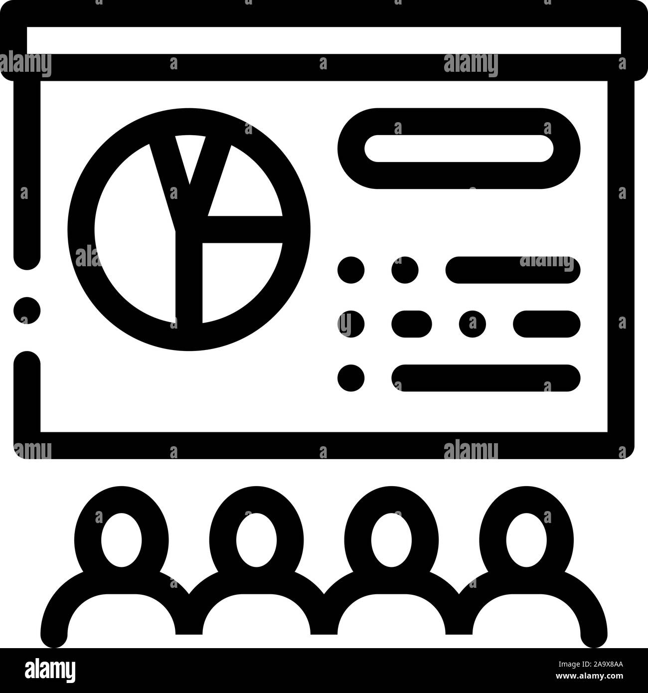 View Presentation Icon Vector Outline Illustration Stock Vector Image ...