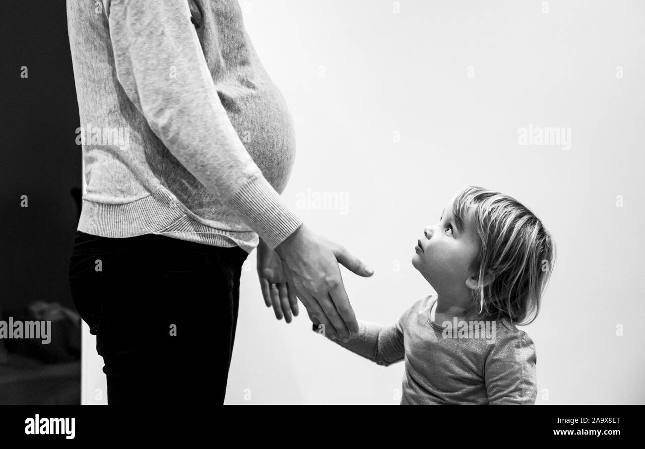 Happy Three Year Old Girl Black And White Stock Photos Images Alamy