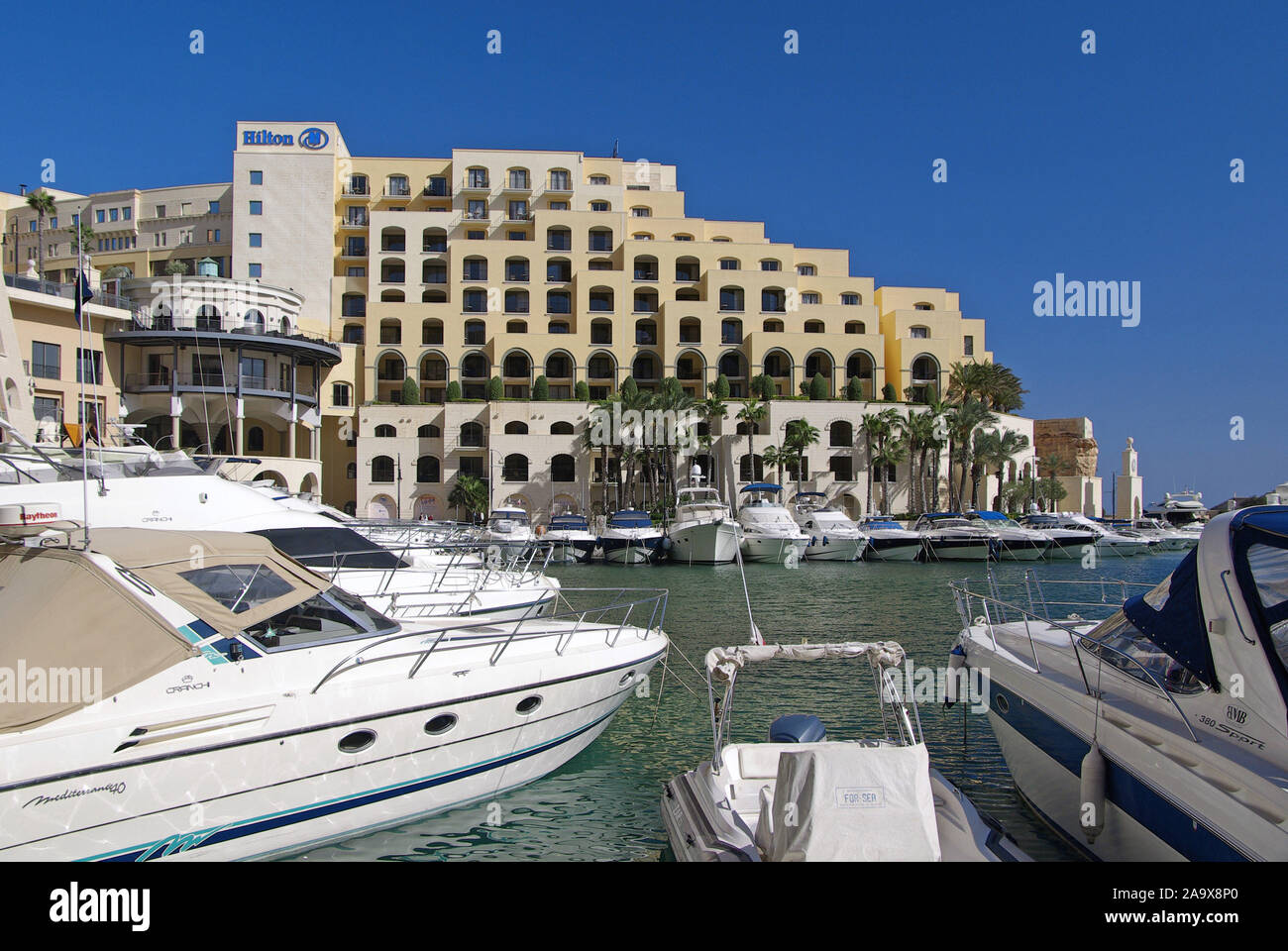 Europa, Malta, Mittelmeer, Saint Julians, Hilton Hotel Stock Photo