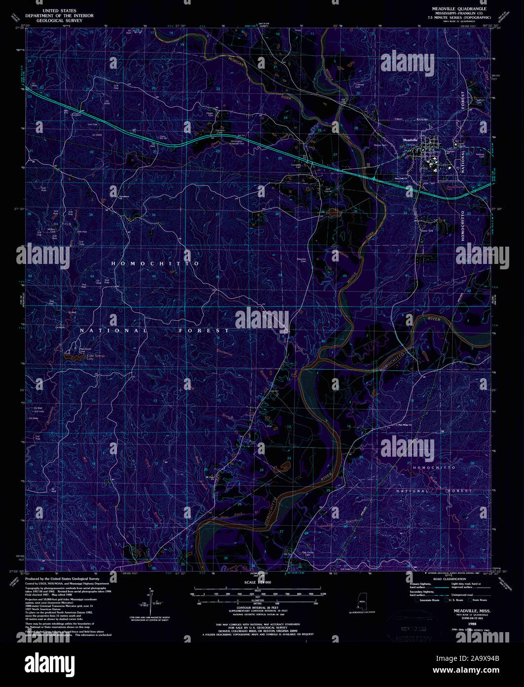 Meadville mississippi map hires stock photography and images Alamy
