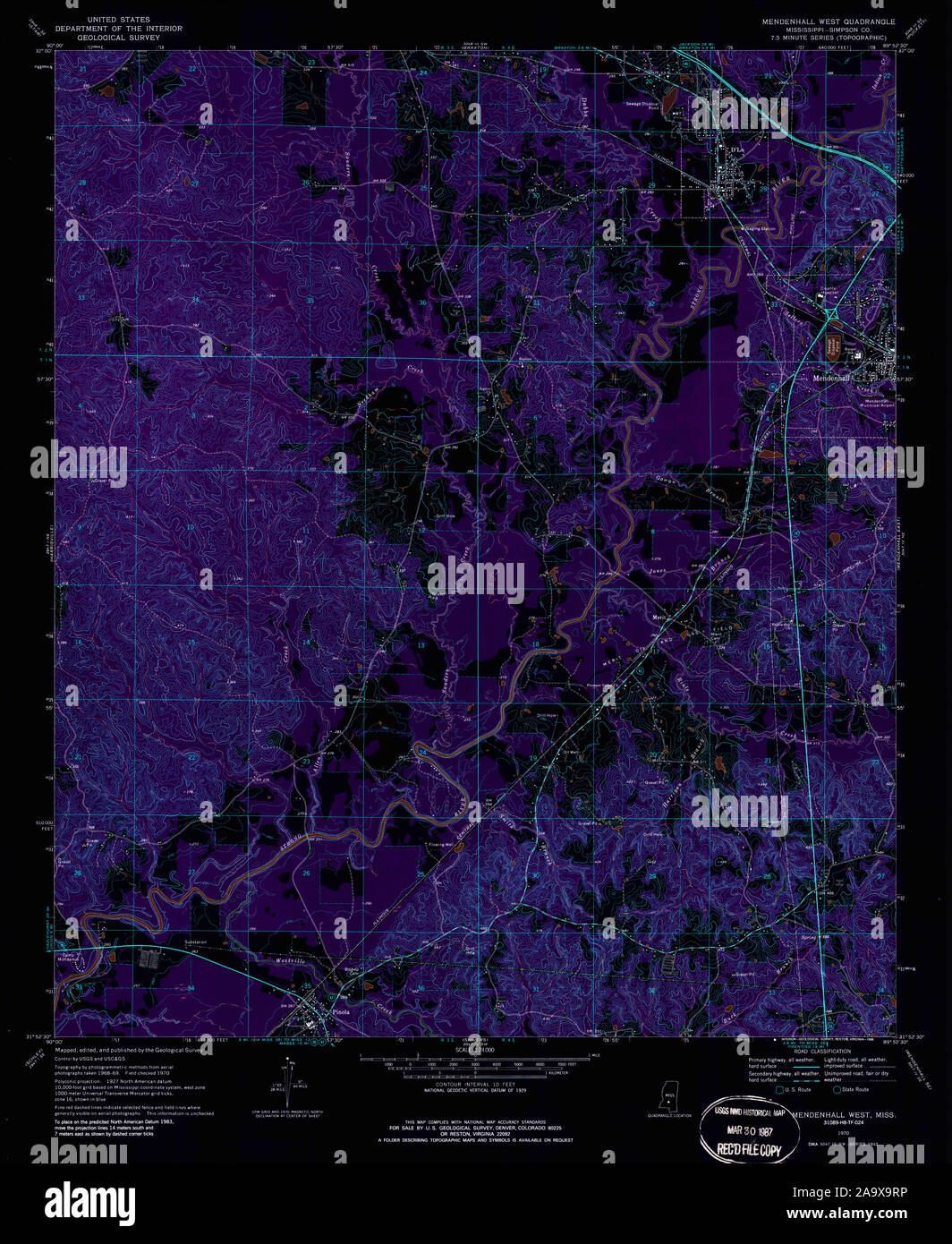 Map of mendenhall hires stock photography and images Alamy