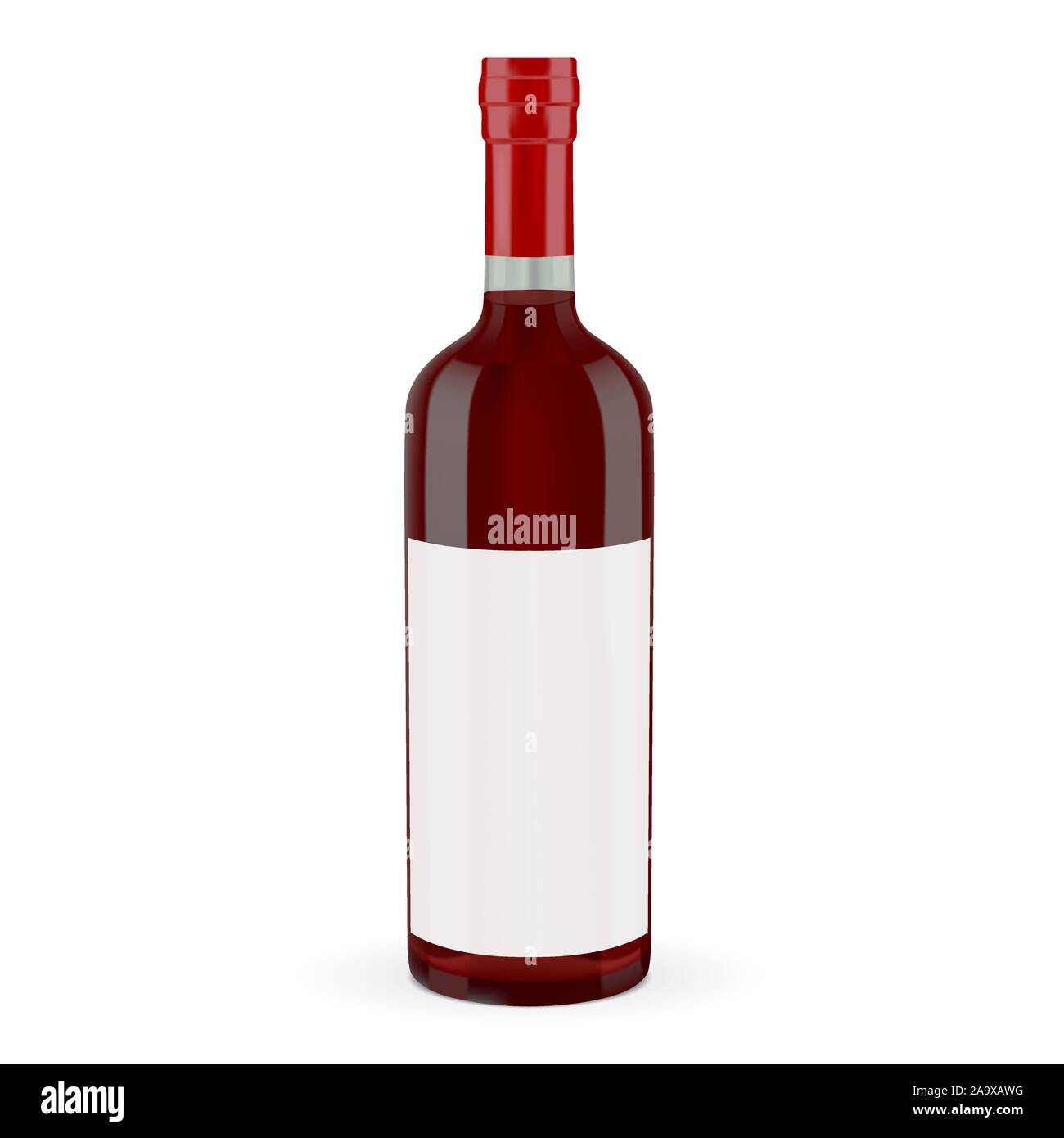 Red wine bottle Stock Vector