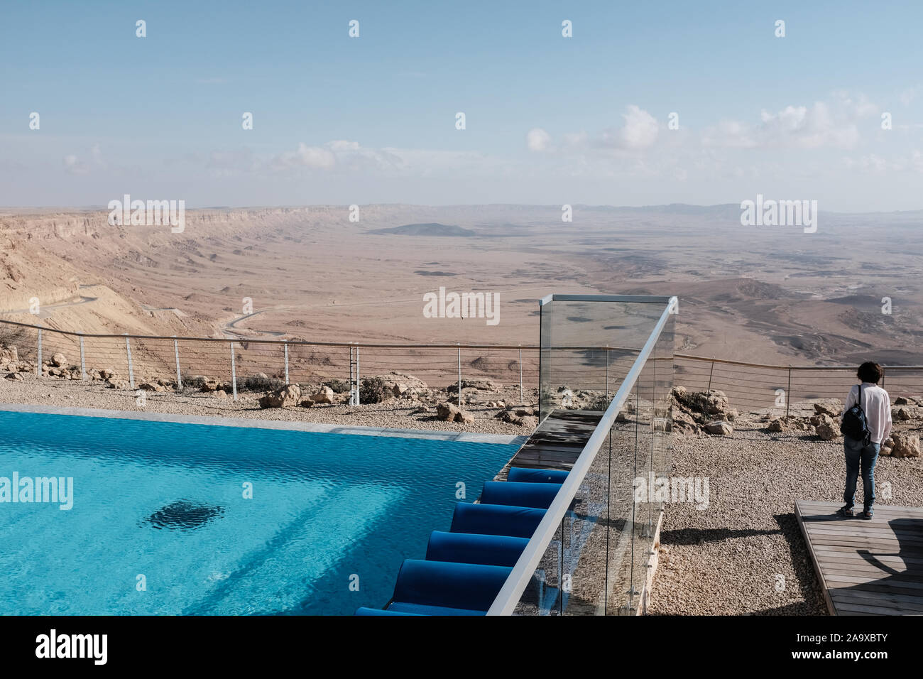 Mitspe Ramon, Israel. 16th November, 2019. A view of the Beresheet Hotel in Israel southern town of Mitspe Ramon in the midst of the Negev Desert. Credit: Nir Alon/Alamy Live News. Stock Photo