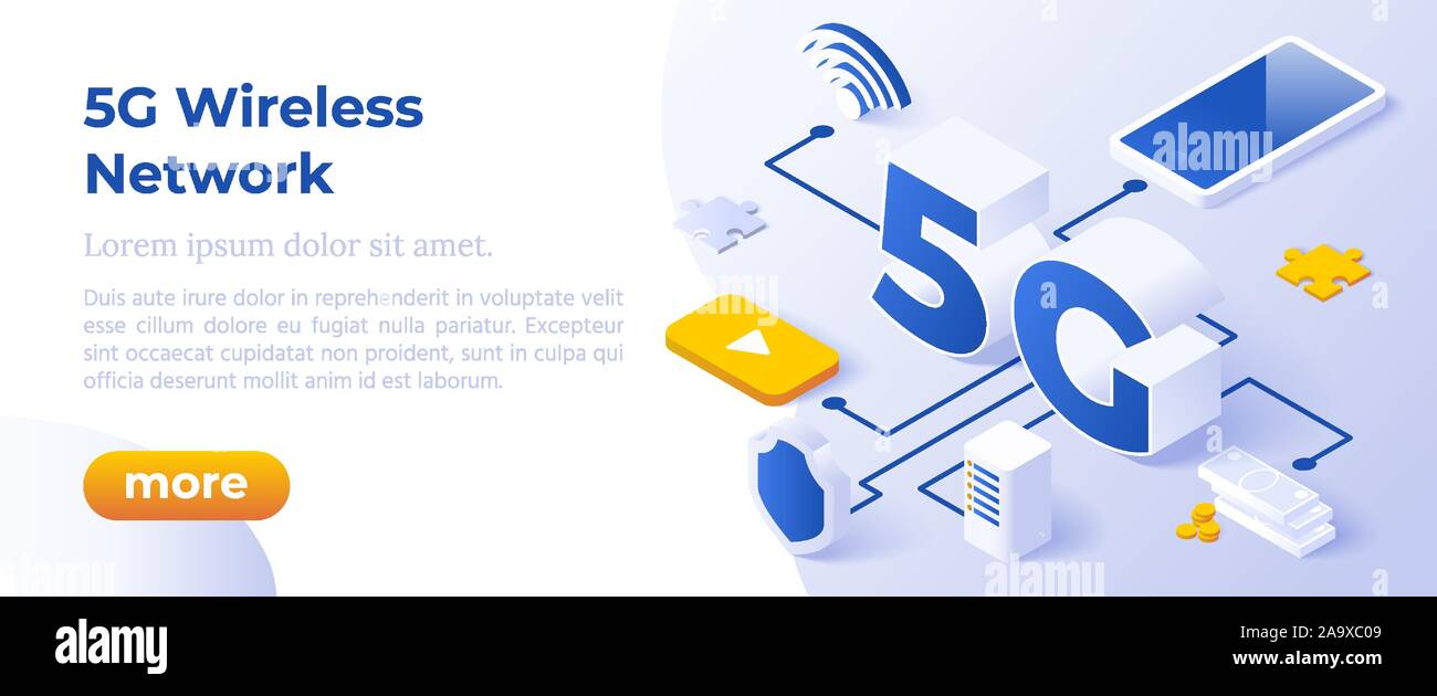 Curated visual reference: 5G Network Wireless Technology Vector Illustration Web Page Template Photo Inspiration