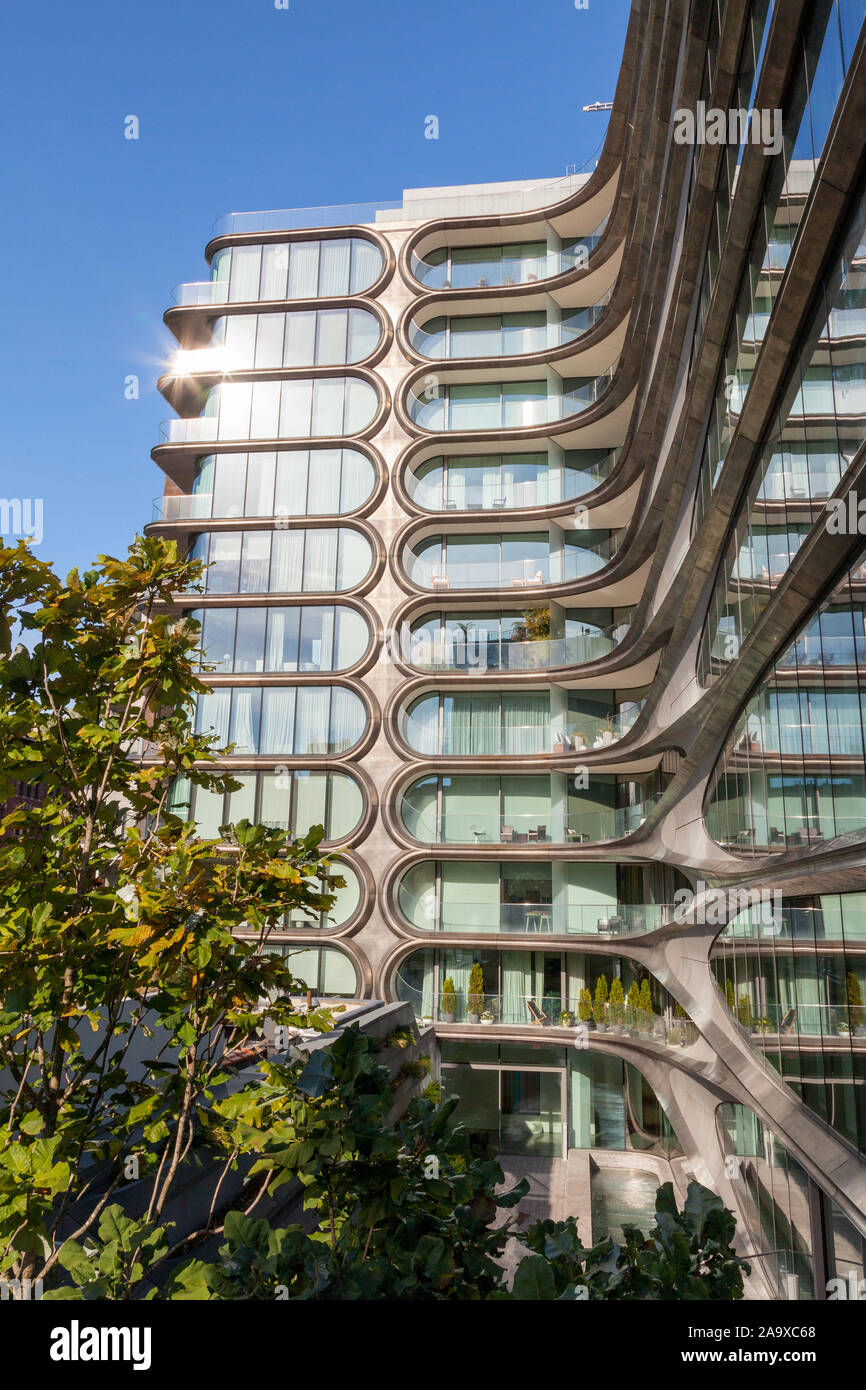 Zaha Hadid designed condo apartments, The High Line, Chelsea, New York