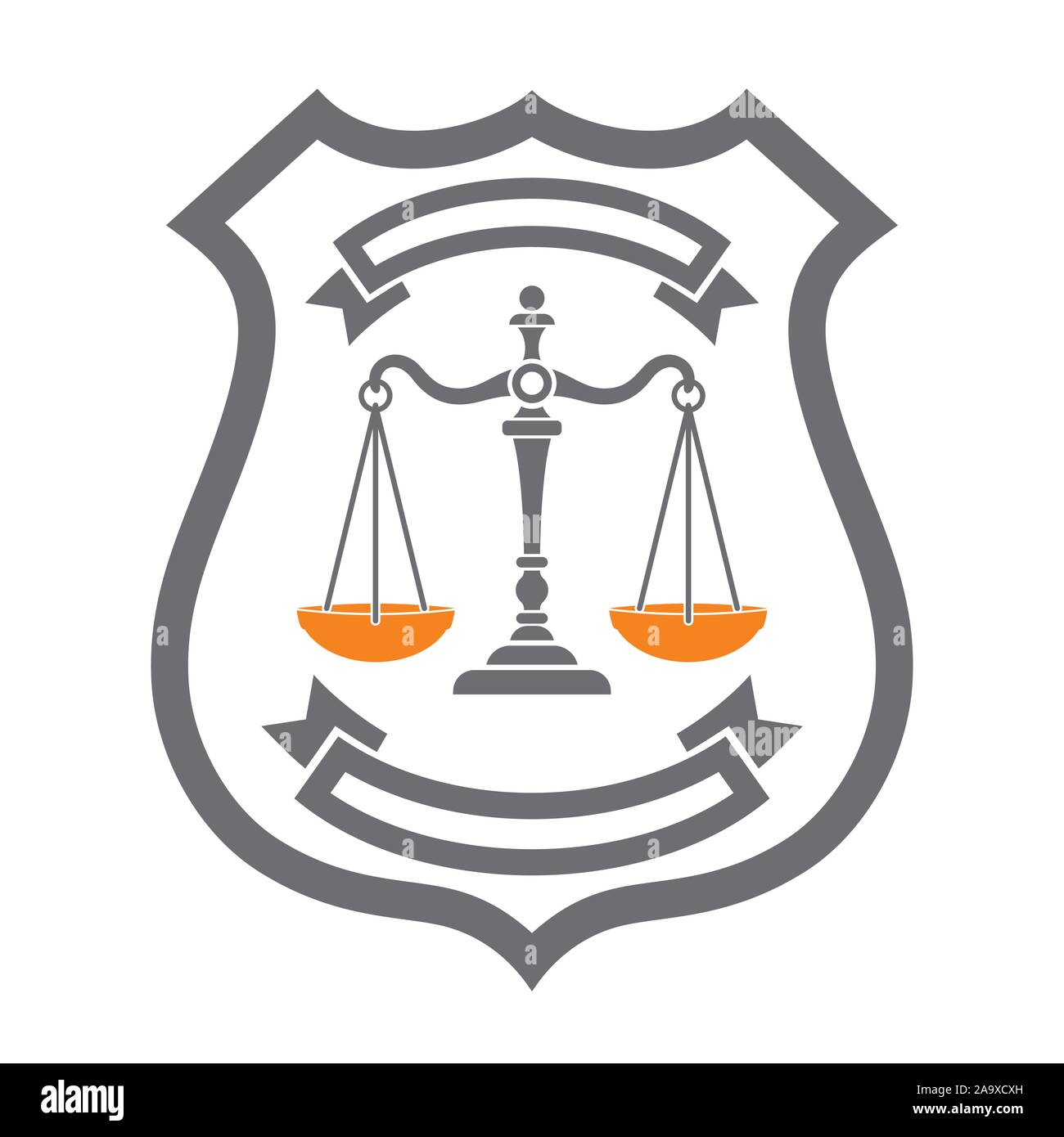 Law and Order Logo Stock Vector