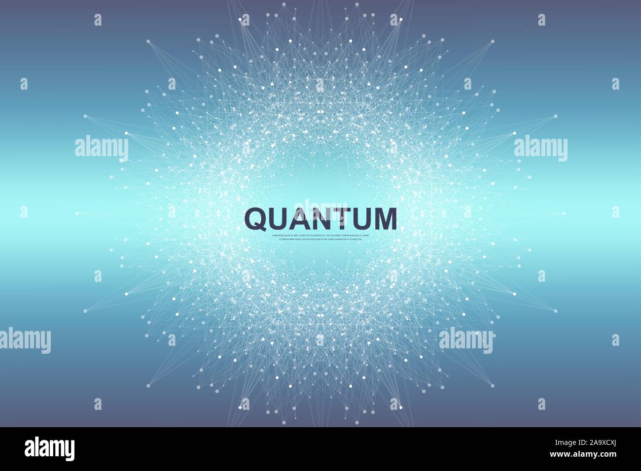 Quantum computer technology concept. Deep learning artificial ...