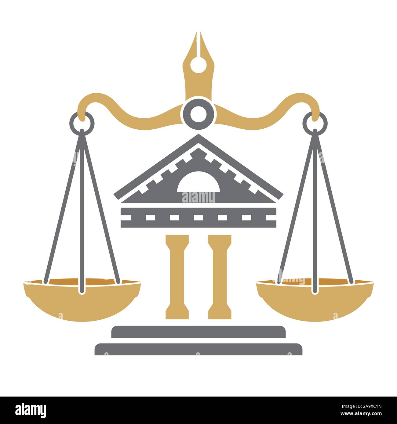 Law and Order Logo Stock Vector