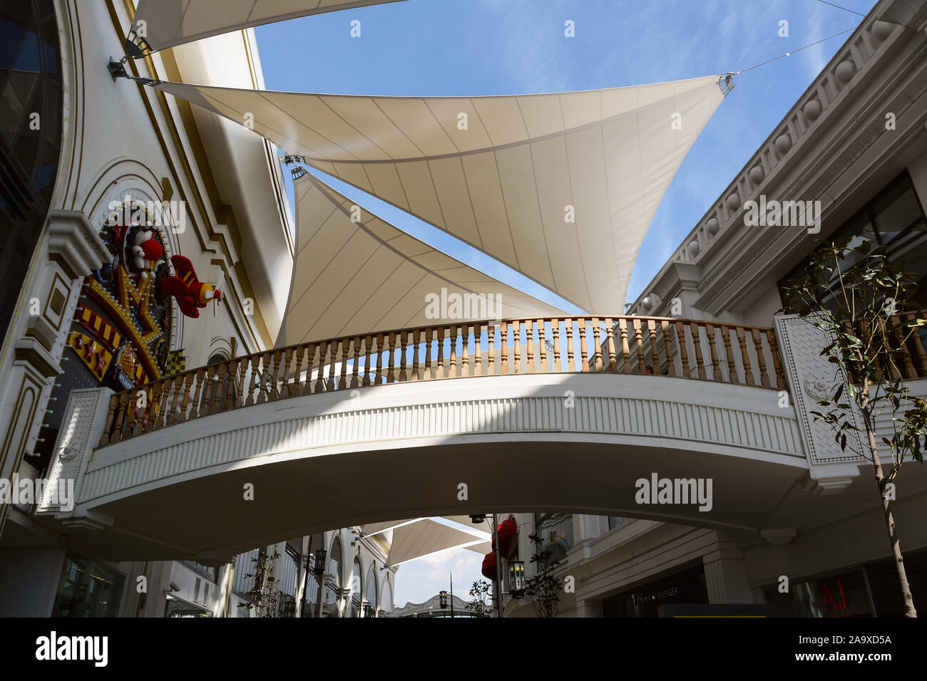 ISTANBUL, TURKEY - APRIL 13, 2014: The Vialand Mall, one of best outdoor open-air malls in Istanbul, located in Eyup. Stock Photo