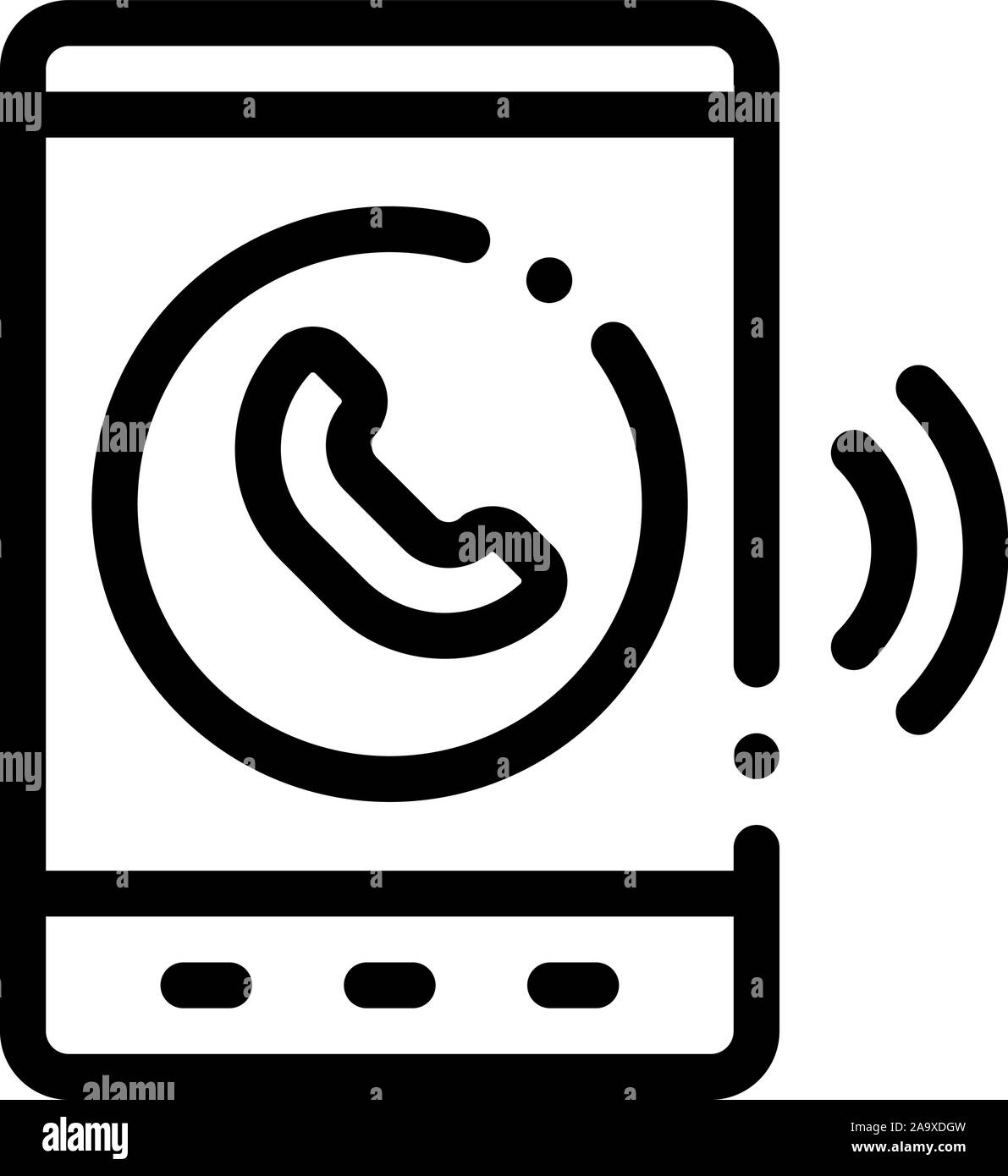 Tablet Icon Vector Outline Illustration Stock Vector Image & Art - Alamy