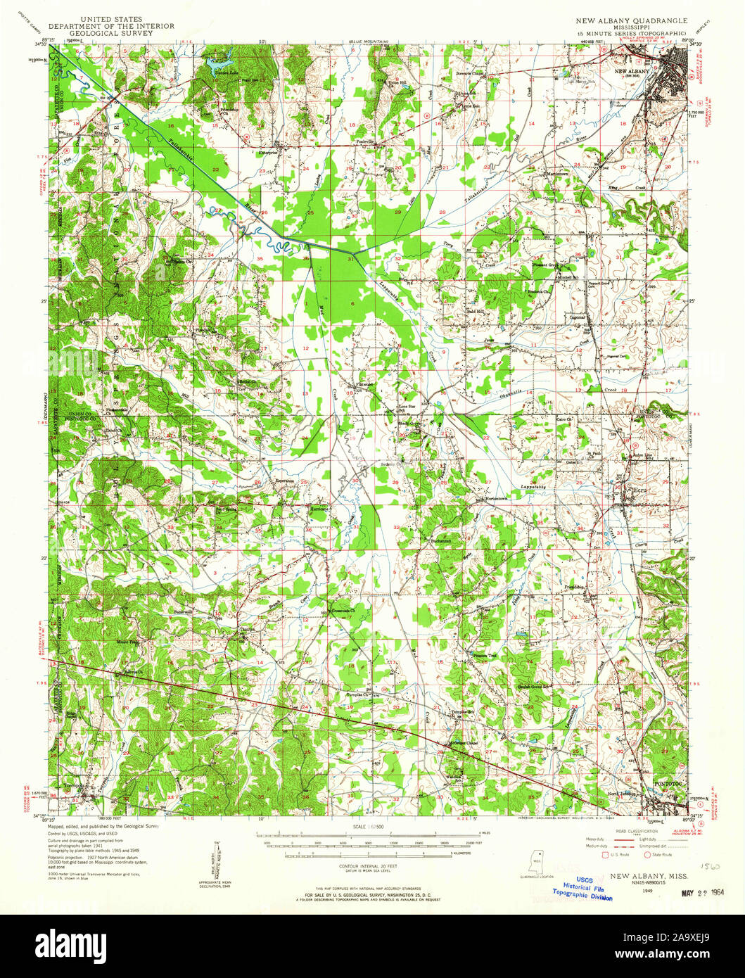 New albany mississippi map hires stock photography and images Alamy