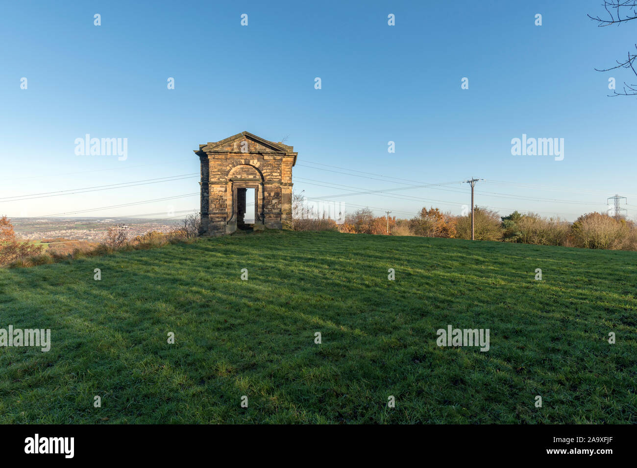 The Temple (Black Dick's Tower) near Mirfield, West Yorkshire Stock Photo