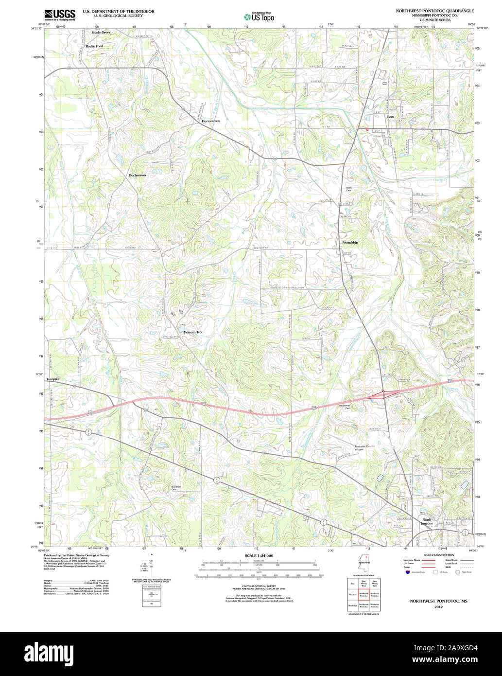 Map of pontotoc mississippi hires stock photography and images Alamy