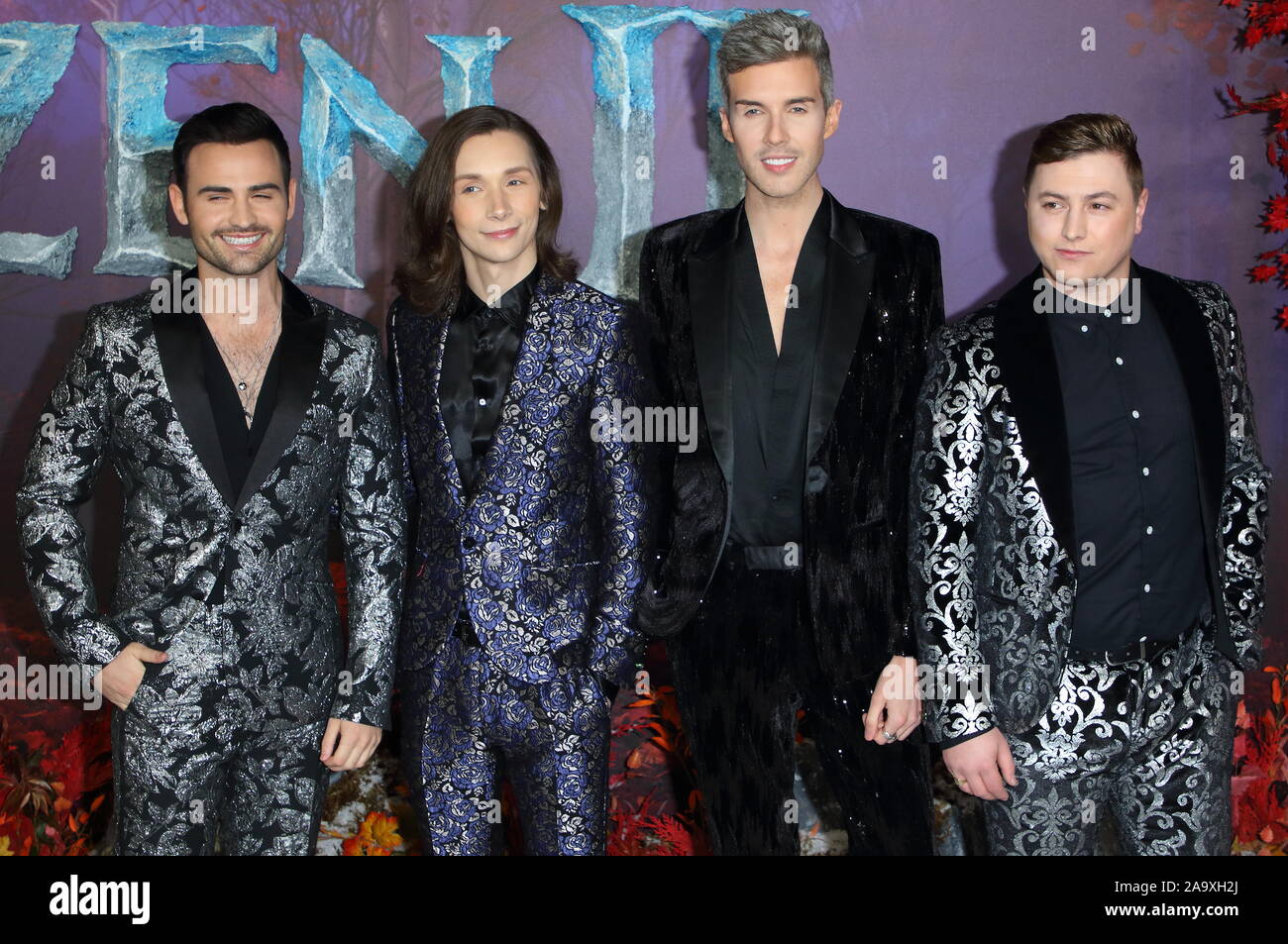 London, UK. 17th Nov, 2019. Collabro attend the "Frozen 2" European premiere at BFI Southbank in London. Credit: SOPA Images Limited/Alamy Live News Stock Photo