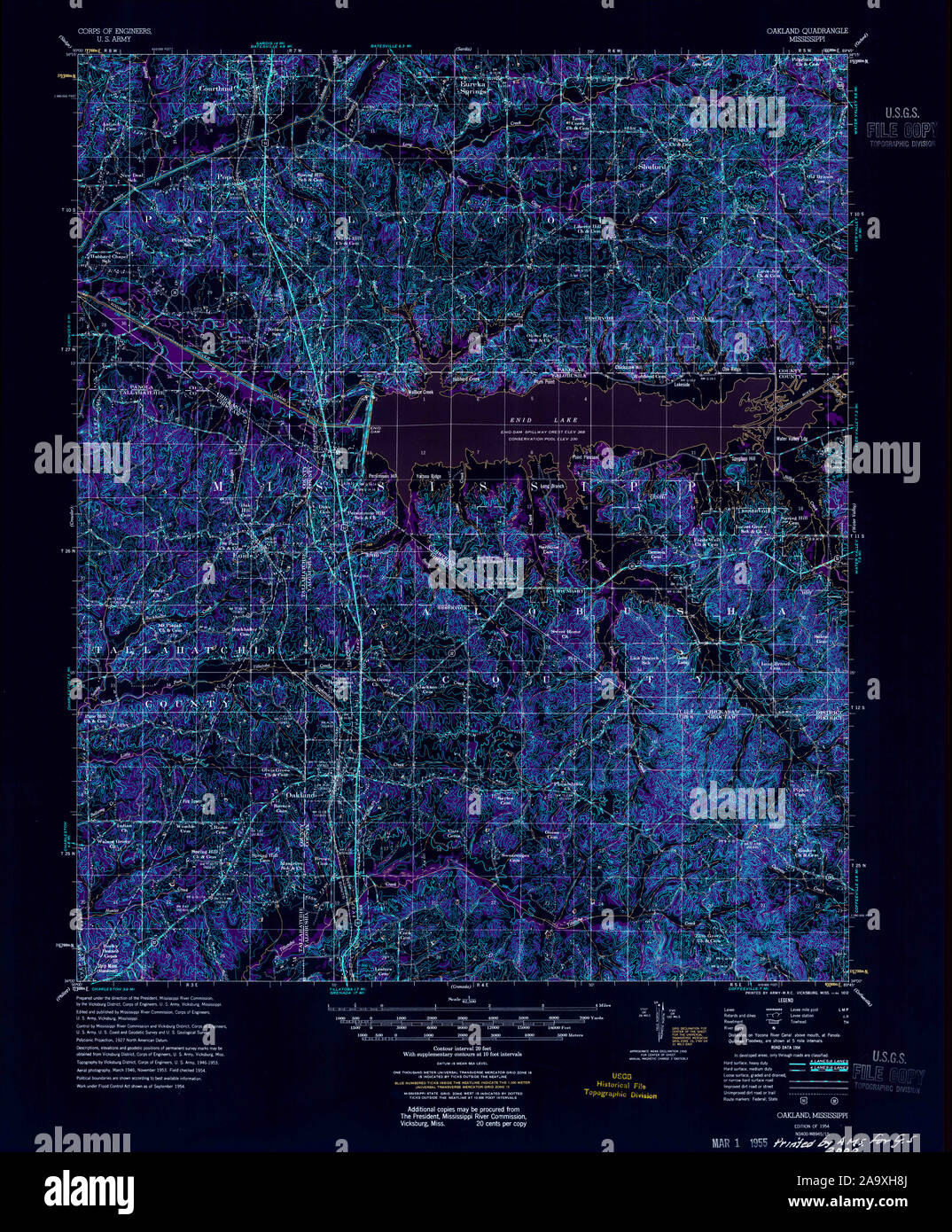 Map of oakland mississippi hires stock photography and images Alamy