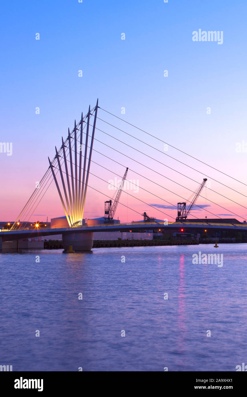 Media City footbridge, Salford Quays, Manchester Stock Photo Alamy