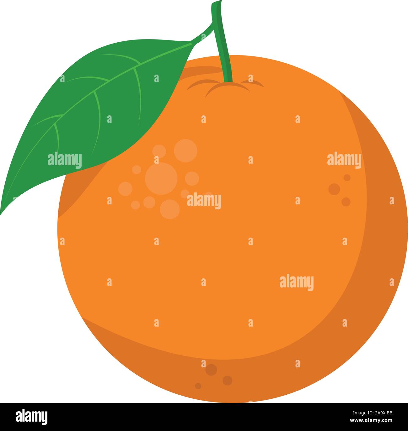 Vector illustration of a funny orange in cartoon style Stock Vector ...