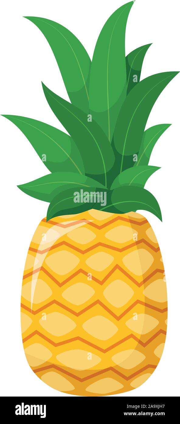 Vector illustration of a funny pineapple in cartoon style Stock Vector ...