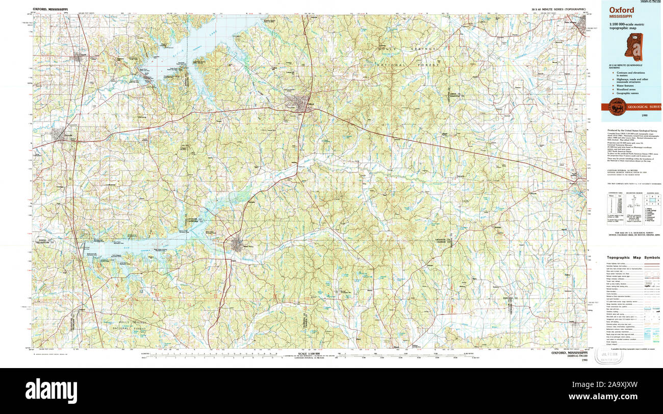 Map of oxford mississippi hires stock photography and images Alamy