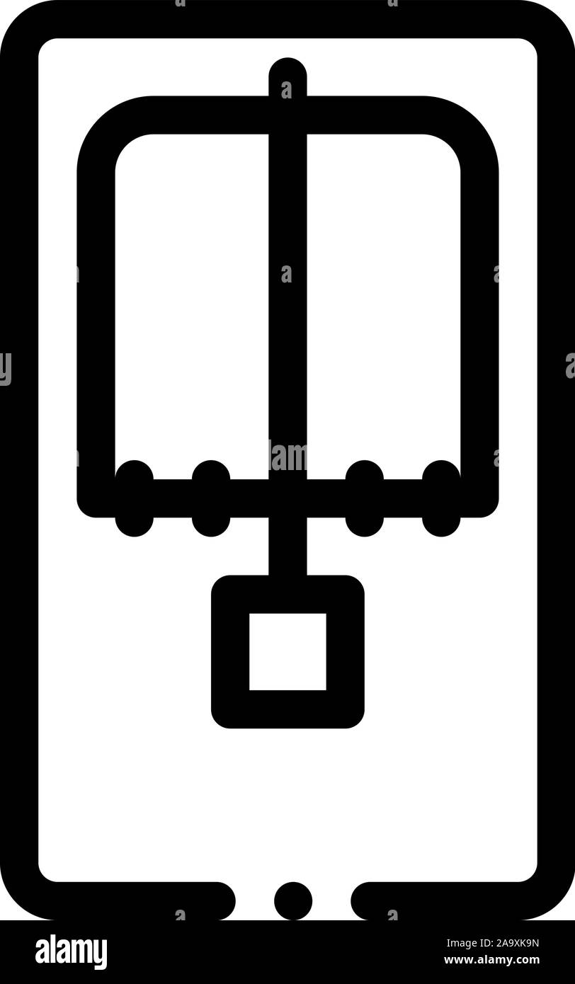 Mousetrap Above View Icon Vector Outline Illustration Stock Vector